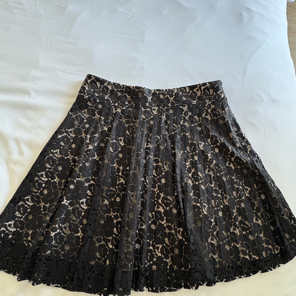 Elegant Black Knee-Length A-Line Skirt